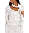 Бяла рокля Cassidy с шал-3 снимка