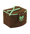 Елегантна кутия за бижута в кафяво и зелено Royal-1 снимка