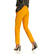 Жълт памучен дамски панталон Vika-1 снимка