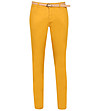 Жълт памучен дамски панталон Vika-3 снимка