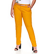 Жълт памучен дамски панталон Vika-4 снимка