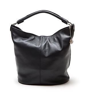 Кожена черна дамска чанта Sarah снимка