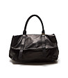 Дамска кожена чанта в черно Daneta-1 снимка