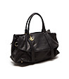 Дамска кожена чанта в черно Daneta-2 снимка