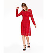 Червена рокля от дантела Eileen-0 снимка
