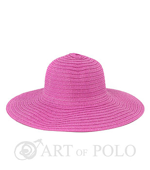 Лятна дамска шапка в лилаво-розов нюанс Demi снимка