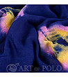 Памучен дамски шал в преобладаващо тъмносиньо Zena-2 снимка