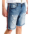 Памучни къси мъжки дънкови панталони в синьо Van-3 снимка