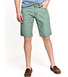 Памучни мъжки къси панталони в зелено Abel-0 снимка