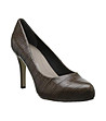 Кожени дамски обувки в тъмнокафяв нюанс Cammie-1 снимка
