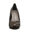 Кожени дамски обувки в тъмнокафяв нюанс Cammie-3 снимка