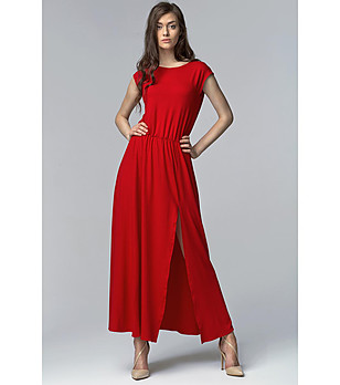 Дълга червена рокля Elisa снимка