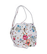 Бяла дамска чанта с флорални мотиви Felicita-0 снимка