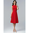 Червена рокля с елегантен дизайн-0 снимка