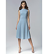 Синя рокля с елегантен дизайн-0 снимка