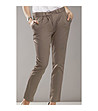 Дамски панталон в цвят мока с памук Julie-0 снимка