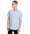 Карирана памучна мъжка риза в синьо и бяло Bridger-1 снимка