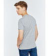 Памучна мъжка тениска в сив меланж Classic-1 снимка