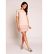 Памучна рокля в розов нюанс с къдрички Bretta-0 снимка
