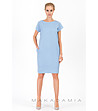Синя рокля с релефна материя Bonita-0 снимка