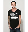 Черна мъжка тениска King Karel-0 снимка