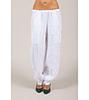 Дамски ленен бял панталон Aline-0 снимка