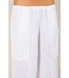 Дамски ленен бял панталон Aline-3 снимка