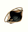 Дамска кожена чанта в цвят коняк Augusta-3 снимка