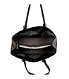Дамска кожена чанта в черен цвят Nely-2 снимка