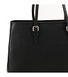 Дамска кожена чанта в черен цвят Nely-3 снимка