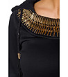 Черна дамска блуза с качулка Ksenia-2 снимка
