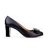 Черни кожени дамски обувки Ella-0 снимка