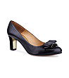Черни кожени дамски обувки Ella-1 снимка