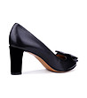 Черни кожени дамски обувки Ella-2 снимка