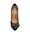 Черни кожени дамски обувки Ella-3 снимка