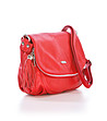 Червена кожена дамска чанта Alice-2 снимка