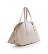 Чанта в цвят таупе със стилен дизайн-1 снимка