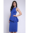 Елегантна рокля в син цвят -3 снимка