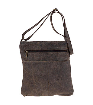 Тъмнокафява дамска чанта за рамо снимка