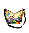 Ръчно рисувана кожена чанта с флорални мотиви-0 снимка