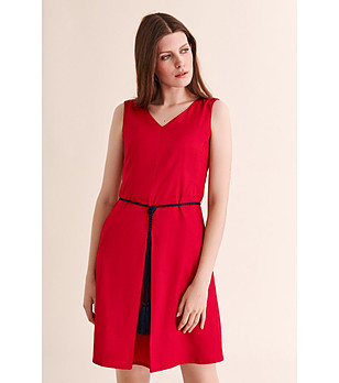 Червена памучна рокля Taturia снимка
