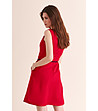Червена памучна рокля Taturia-1 снимка