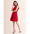 Червена памучна рокля Taturia-2 снимка