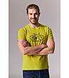 Жълто-зелена мъжка памучна тениска Algie-0 снимка