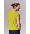 Жълто-зелена мъжка памучна тениска Algie-1 снимка