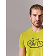 Жълто-зелена мъжка памучна тениска Algie-3 снимка