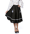 Черна памучна пола с бял кант Elisia-3 снимка