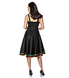 Черна памучна рокля с контрастни кантове Anatola-1 снимка