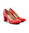 Дамски лачени кожени обувки в червен нюанс Sarah-0 снимка
