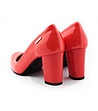 Дамски лачени кожени обувки в червен нюанс Sarah-1 снимка